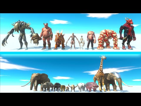 INFERNALS Team vs MODERN MAMMALS Team - Animal Revolt Battle Simulator ARBS