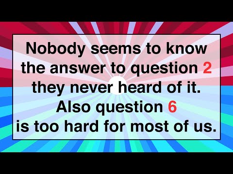 Challenging Knowledge Quiz