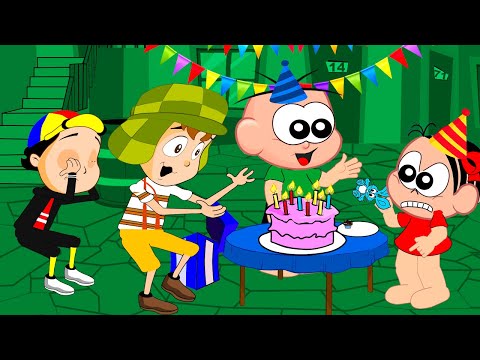 Cebolinha ruins Chaves' first birthday party.