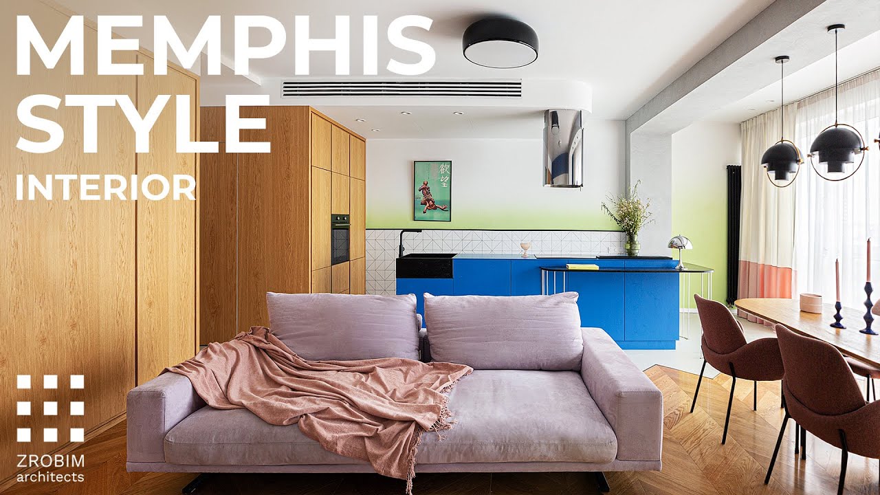 Modern Interior Design in Memphis Style That Unites Color, Fun and Craft | Apartment Tour