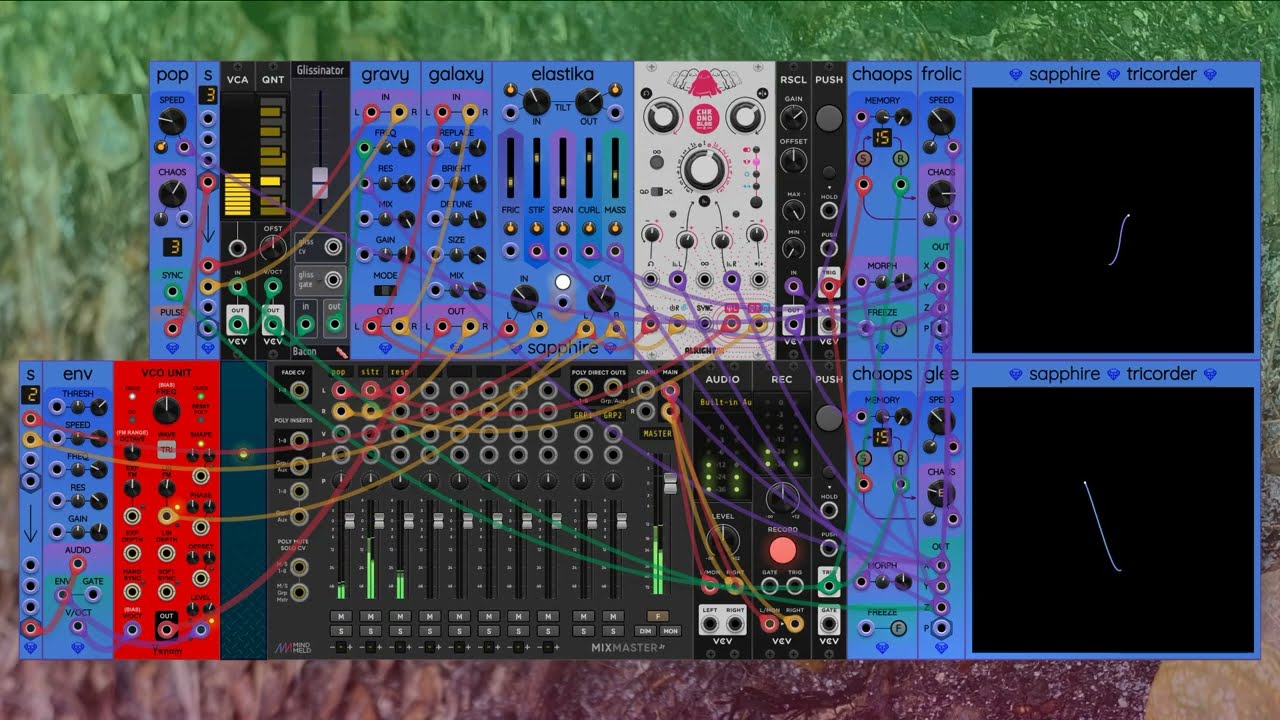 Sapphire Env + Venom VCO Unit - "Quark Sitar" - mutual chaos drone