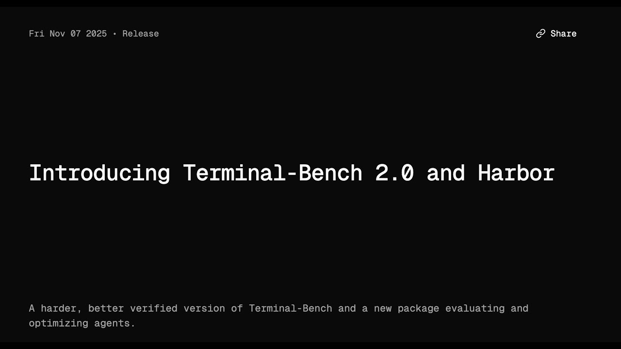 Terminal-Bench 2.0: the most impt coding agent benchmark of 2025 gets a v2! Launch + Q&A w/ founders