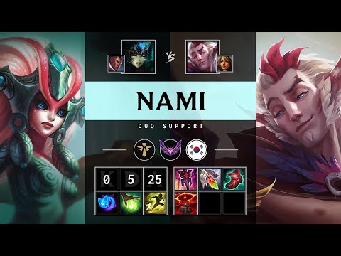 Nami Support vs Rakan - KR Master Patch 25.17