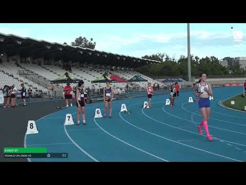 Girls U14 200M Heat 3: 2023-24 State Combined Events Championships - Saturday