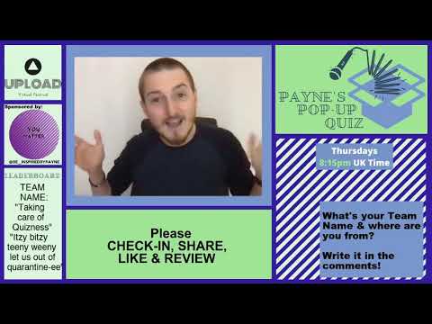 Payne’s Pop Up Quiz No 9