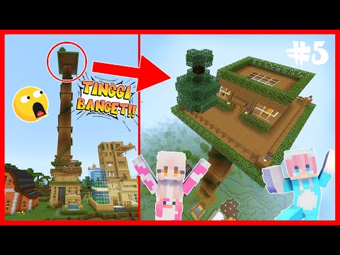 ATUN BANGUN RUMAH TERTINGGI UNTUK MENGALAHKAN MOMON !! Feat @sapipurba Minecraft RolePlay - EP5