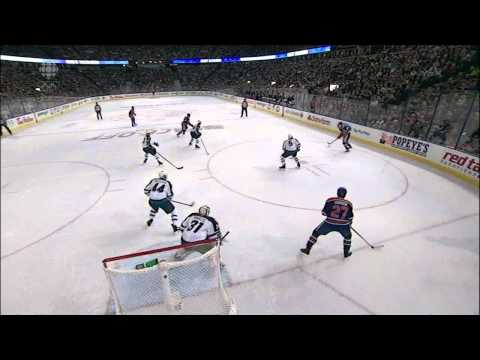 Boyd Gordon tip goal 2-2 Winnipeg Jets vs Edmonton Oilers 10/1/13 NHL Hockey