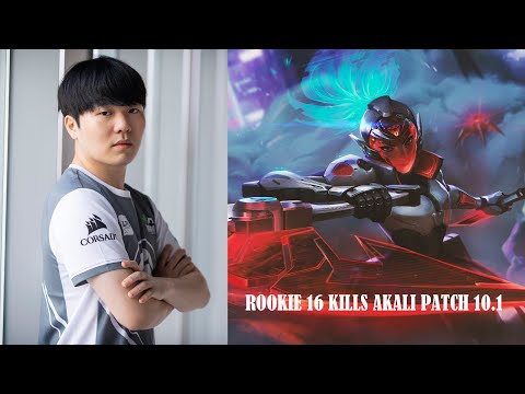 Rookie AKALI INSANE 16 KILLS PATCH 10.1 2020/1/20 STREAM Rookie直播1月20阿卡丽