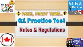 G1 Test Practice Ontario 2024 . G1 Rules and Regulations l g1 test Ontario l g test  Part#2of2