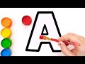 How To Draw Paint And Learn ABC alphabet | Kids Art Time