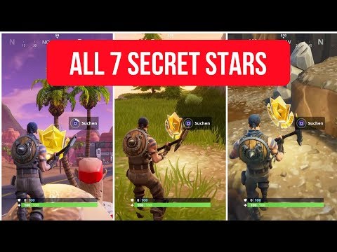 FORTNITE BATTLE ROYALE - All 7 Secret Season 5 Battle Star Locations - Guide