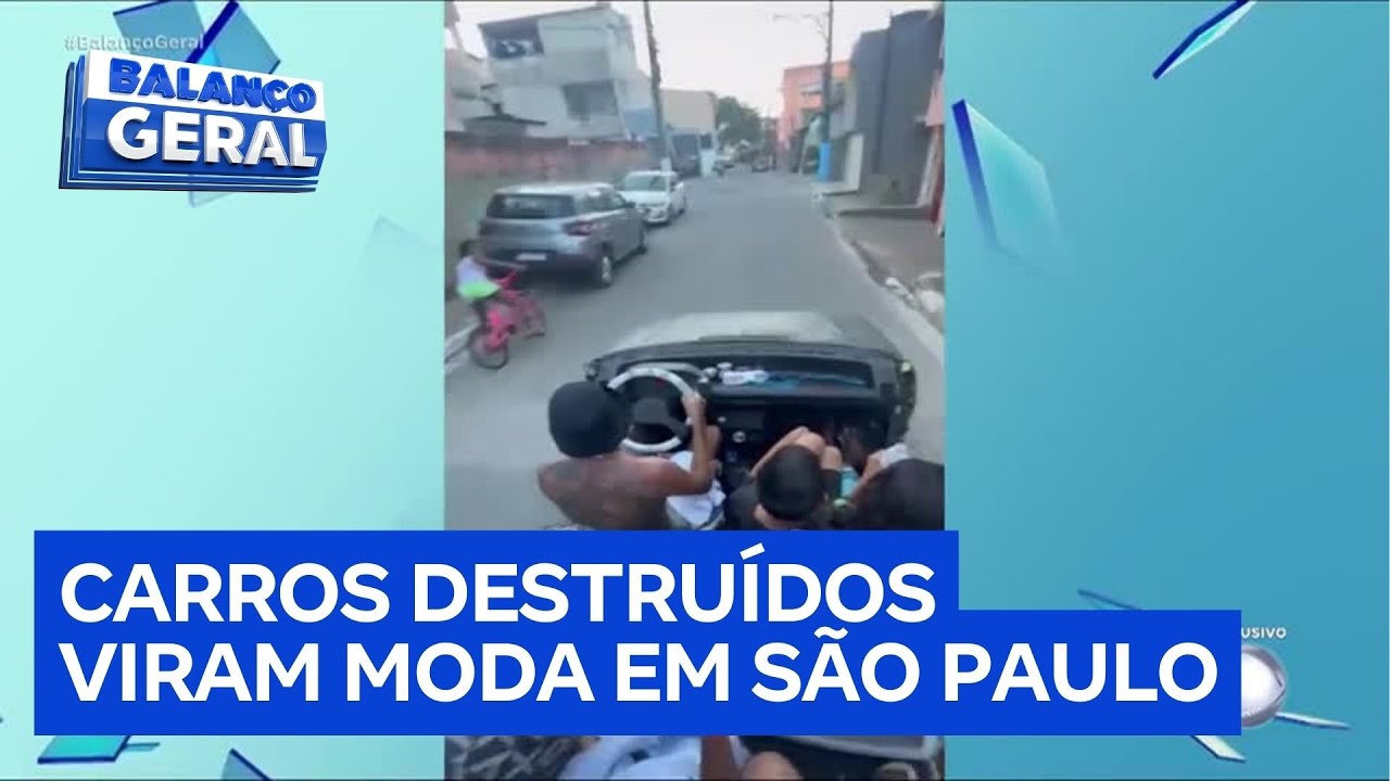 Nova moda: influenciadores dirigem carros destruídos e levam riscos ao trânsito em SP