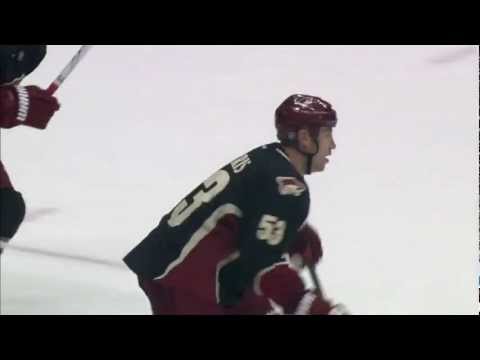 Derek Morris decks Aaron Palushaj [HD]