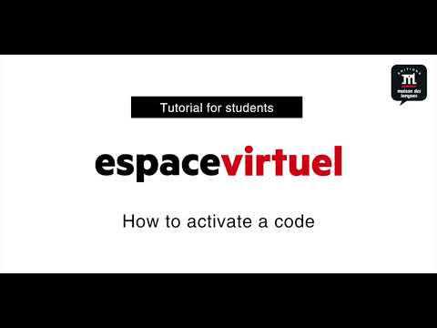 Espace Virtuel - Como ativar um código