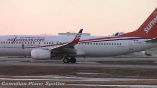 Sunwing 737-800 Takeoff from Ottawa Int'l Airport