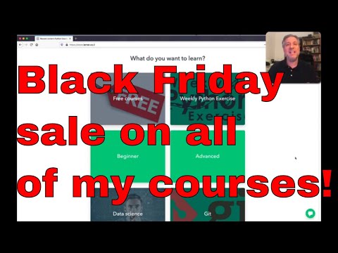 All 25 Python, data science, and Git courses in my online store are 40% off through Monday evening!