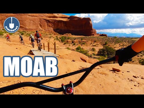 Klunker Ride on Navajo Rocks Trail in Moab Utah