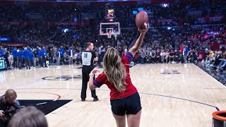Record BREAKING throw with STEPH CURRY at Crypto.com Arena!! video