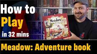 How to play Meadow: Adventure book expansion - Full teach + Visuals - Peaky Boardgamer