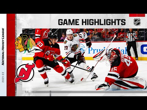 Blackhawks @ Devils 10/15/21 | NHL Highlights