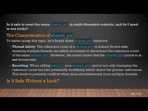 Is It Safe to Reset a shared_ptr in Multi-Threads? Clarifying Things