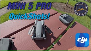 DJI Mini 5 Pro - Let's look at QuickShots