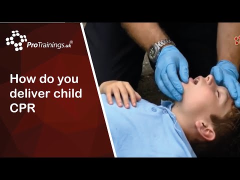 How do you deliver child CPR