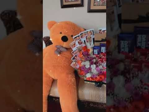 jambo teddy bear with superb chocolate gift hamper 🧡✨