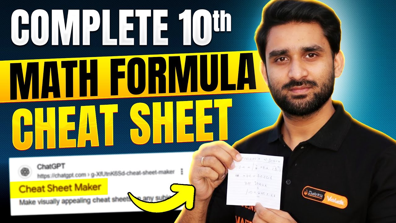 📐 ALL Class 10 Maths Formulas in ONE Cheat Sheet! 💯 | Class 10th Boards Must Have