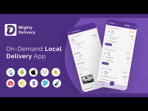 MightyDelivery - On Demand Local Delivery System Flutter App | Courier Company | Courier App