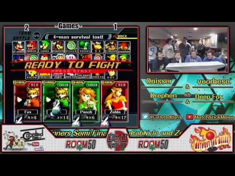SSBM - ROOM 50  Doubles - Onisser/Voorhese (GRN) vs Drephen/DeepFox (BLU) 720p