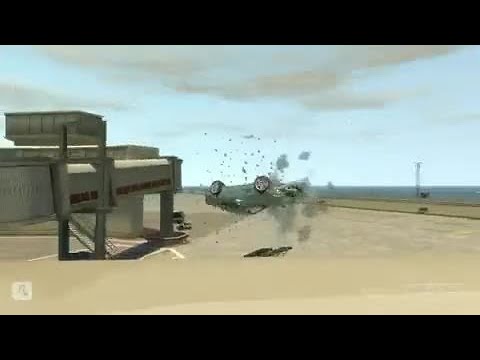 Grand Theft Auto IV Mercedes Benz SL65 Crash Testing - Insanegaz