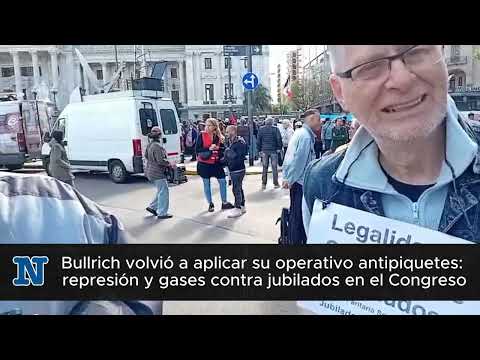Bullrich volvió a aplicar su operativo antipiquetes: represión y gases contra jubilados