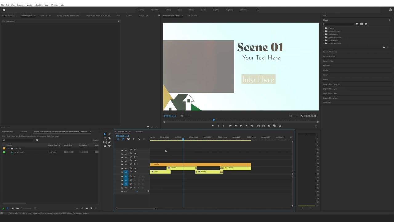 How to use and edit Slideshow Templates in Premiere Pro