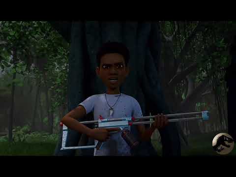 Jurassic world Camp Cretaceous Scorpius rex attack