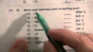 Boiling/Melting Points and Intermolecular Forces
