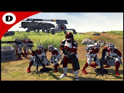COMMANDER FOX FIGHTS FULL SCALE INVASION! - Men of War: Star Wars Mod