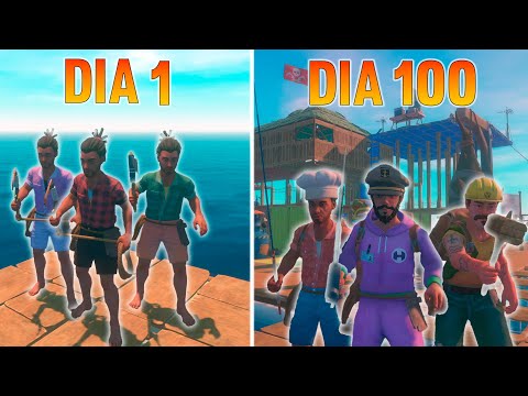 PASSEI 100 DIAS NO RAFT EM TRIO ATE ZERAR - O FILME