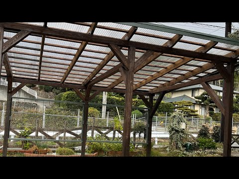 abri de voiture –bois-toit-plat-deux-voitures