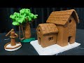 Diy How To Make Polymer Clay Miniature House Bullock Cart Tree Village