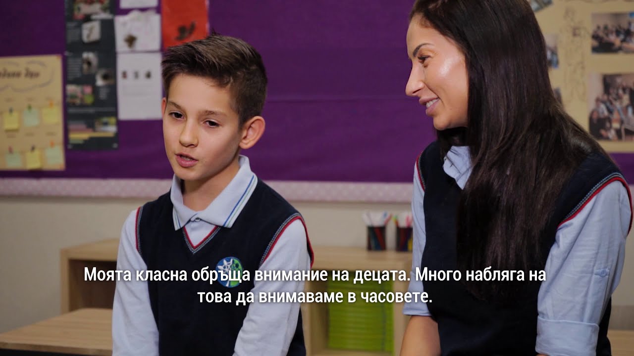 Симона Пейчева за прогимназията в BRITANICA Park School: “Бих препоръчала BRITANICA Park School, защото се обръща внимание на всяко дете поотделно. И най-много ми допада това, че има обратна връзка към родителя.”