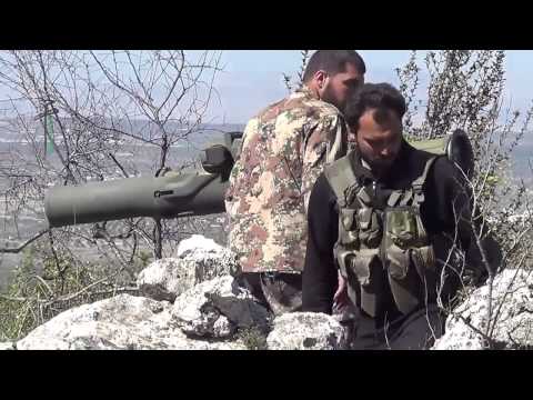 استهداف دبابة لقوات النظام بصاروخ تاو من قبل حركة حزم في الكباسات في محافظة  إدلب