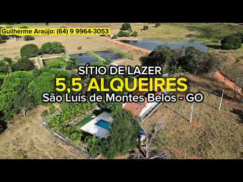 SÍTIO DE LUXO À VENDA EM GOIÁS | 5,5 Alqueires, Piscina, Represa, Energia Solar, 5 Tanque de Peixe