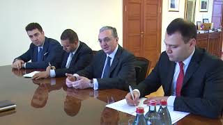 Rencontre entre le Président de l’Assemblée nationale d’Artsakh et le Ministre des Affaires étrangères d’Artsakh