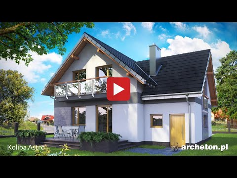 Projekt domu Koliba Astro - archeton.pl - z użytkowym poddaszem 168,1 m2