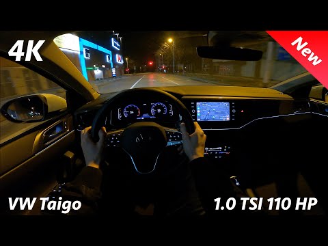 VW Taigo Style 2022 - Night POV & FULL Review 4K | Matrix LED Headlights, Consumption, 0 - 100 km/h