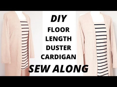 HOW TO SEW A LONG DUSTER CARDIGAN | DIY MAXI CARDIGAN