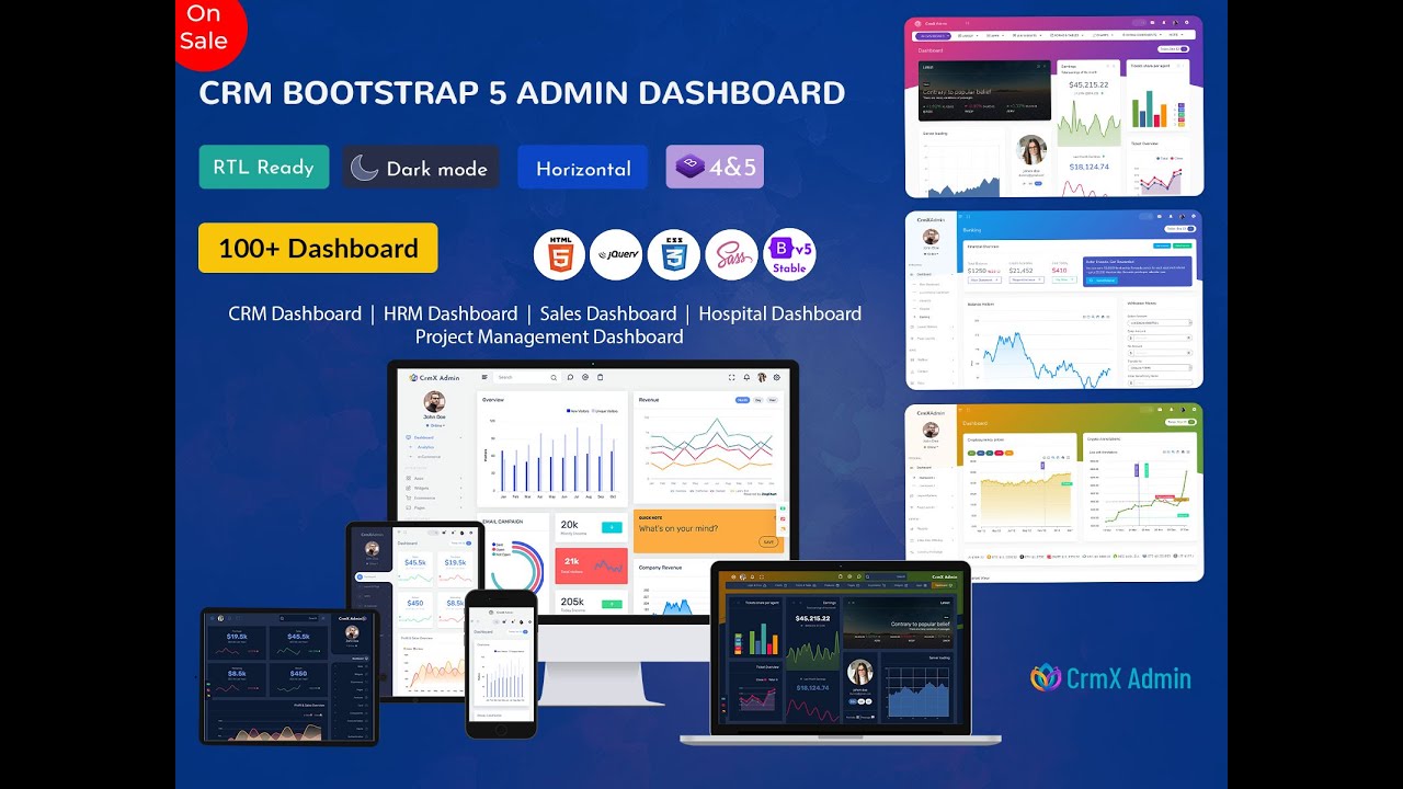 CrmX Admin - CRM WebApp Template And Bootstrap 5 Admin Dashboard