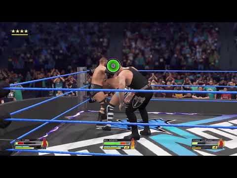 European champion Johnny gargano vs baron corbin vs Bell Benson