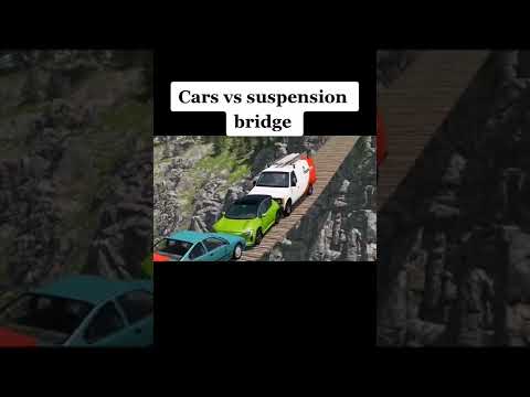 Cars vs SUSPENSION BRIDGE!!! - BeamNG drive car CRASHES compilation # 4